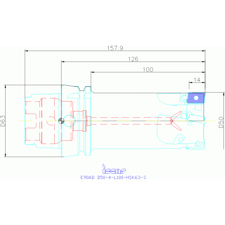 E90AD D50-4-L100-HSK63-S