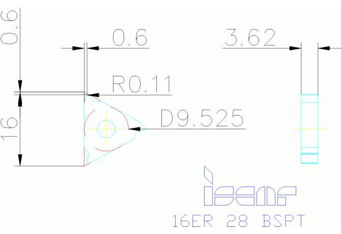 16ER 28 BSPT IC908