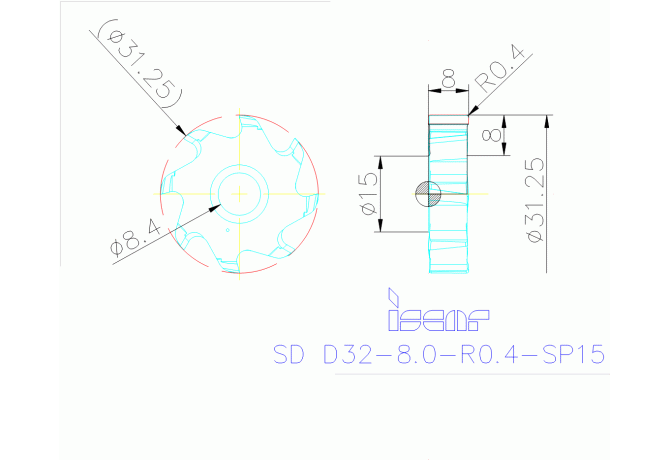 SD D32-8.0-R0.4-SP15 IC908