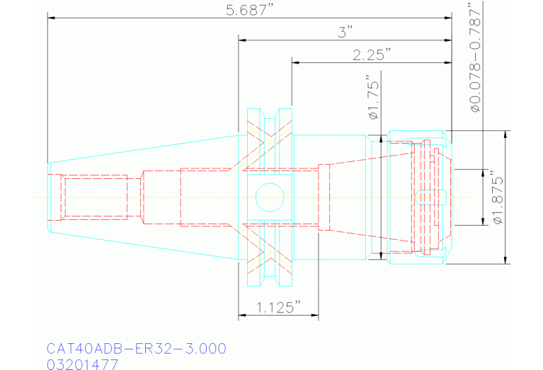 CAT40ADB-ER32-3.000