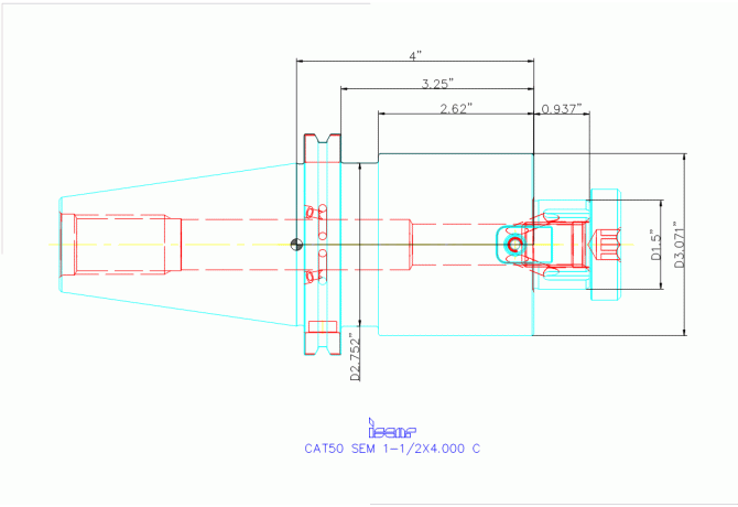 CAT50 SEM 1-1/2X4.000 C
