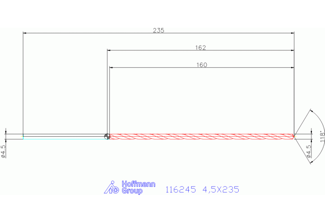 116245 4,5X235