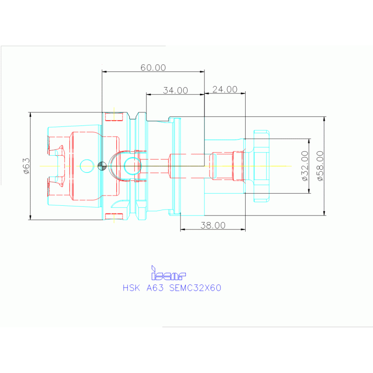 HSK A63 SEMC32X60