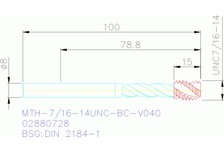 MTH-7/16-14UNC-BC-V040