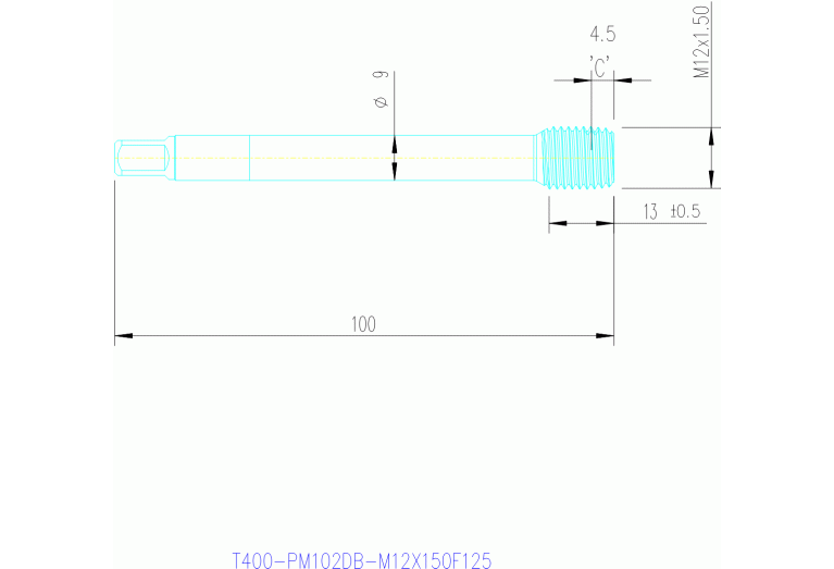 T400-PM102DB-M12X150F125
