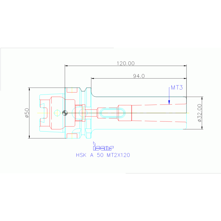 HSK A 50 MT2X120