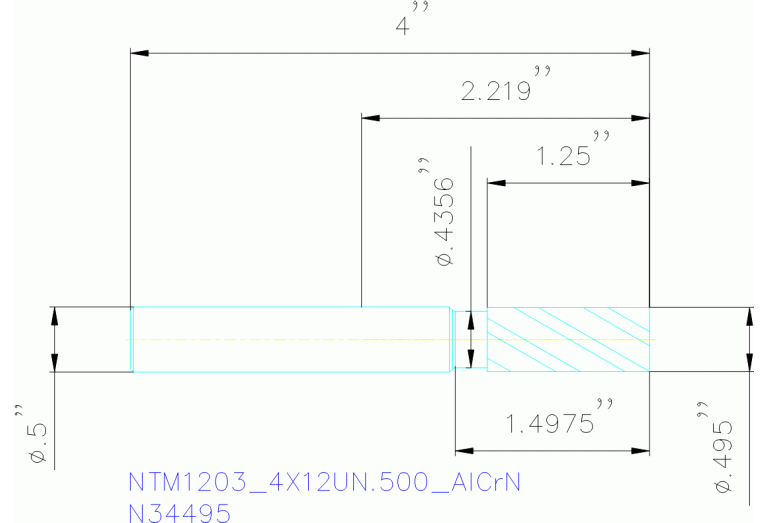 NTM1203/4X12UN.500 ALCRN