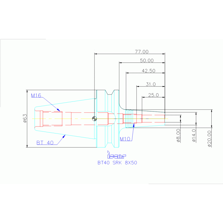 BT40 SRK 8X50