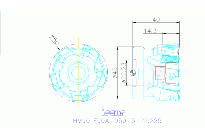 HM90 F90A-D50-5-22.225