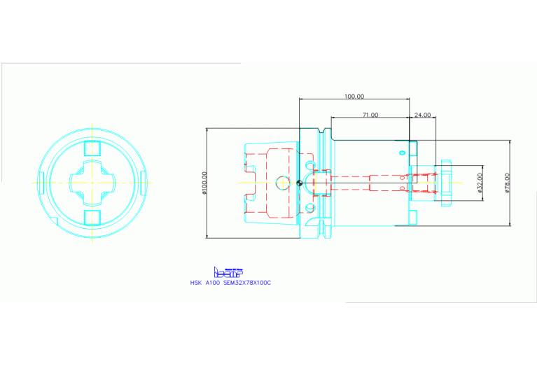 HSK A100 SEM32X78X100C