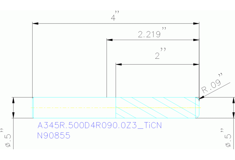 A345R.500D4R090.0Z3 TICN