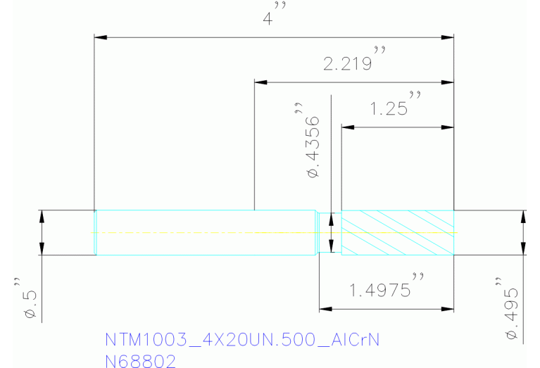 NTM1003/4X20UN.500 ALCRN