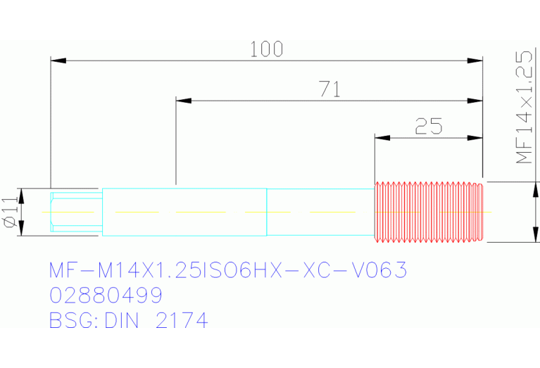 MF-M14X1.25ISO6HX-XC-V063