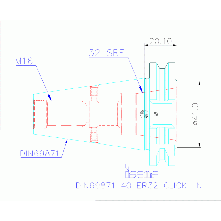 DIN69871 40 ER32 CLICK-IN