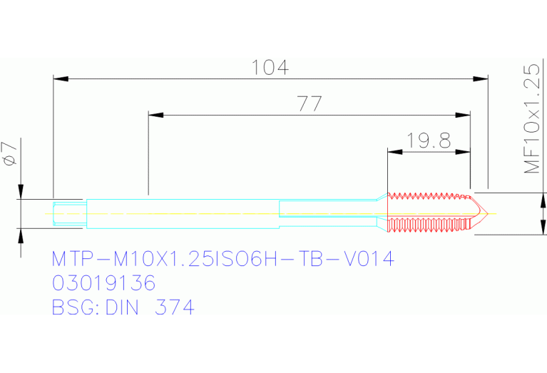 MTP-M10X1.25ISO6H-TB-V014