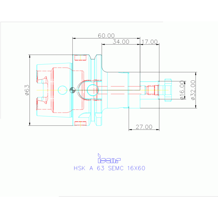 HSK A63 SEMC16X60