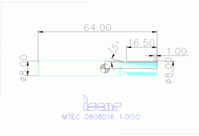 MTEC 0808D16 1.0ISO IC908