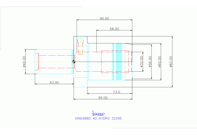 DIN69880 40 HYDRO 32X95