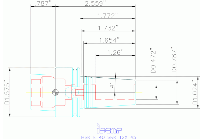 HSK E40 SRK12X45