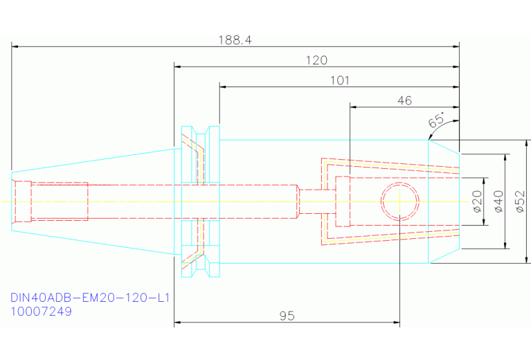 DIN40ADB-EM20-120-L1