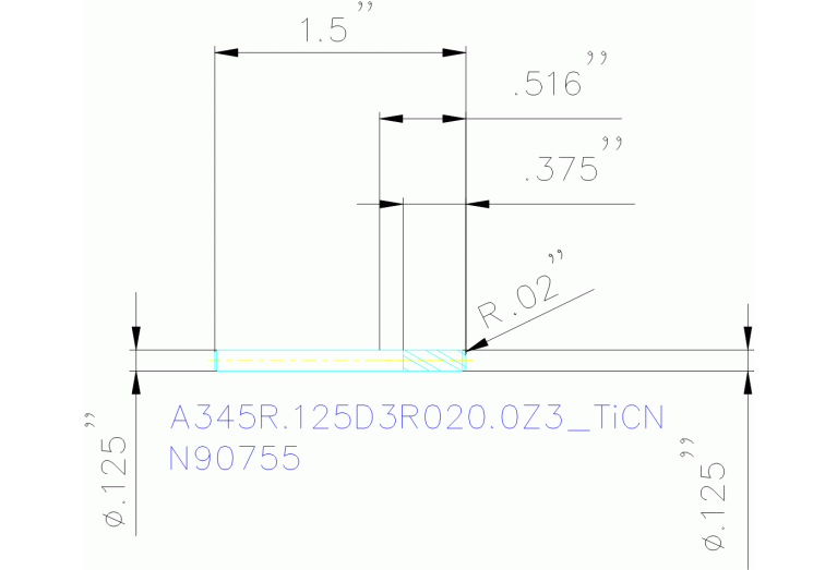 A345R.125D3R020.0Z3 TICN