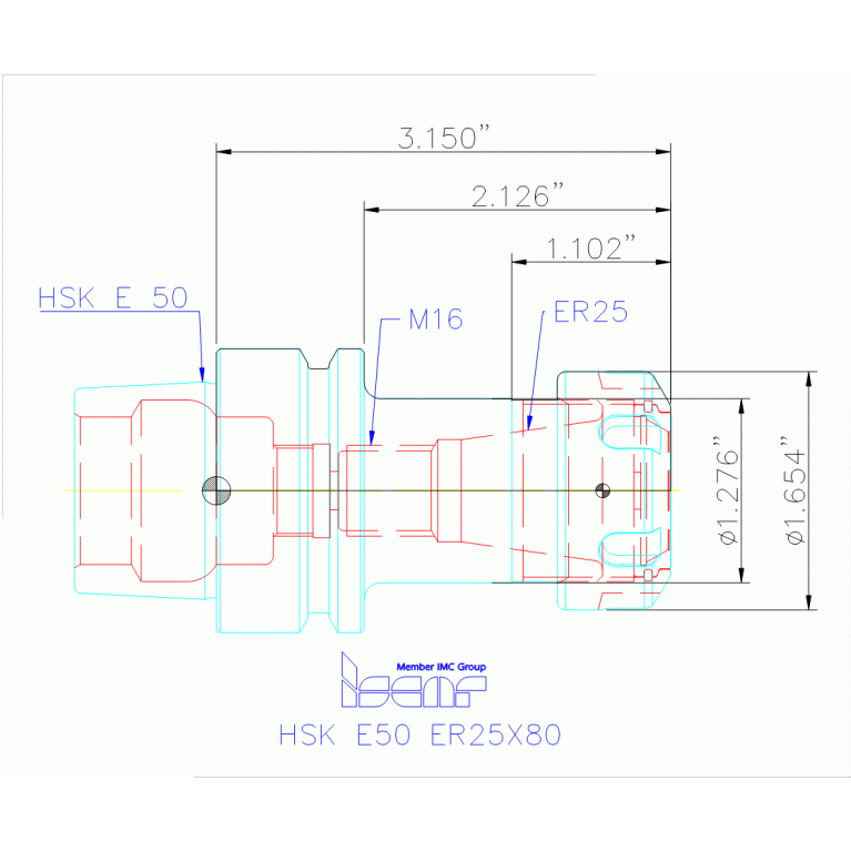 HSK E50 ER25X80