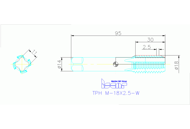 TPH M-18X2.5-W HS