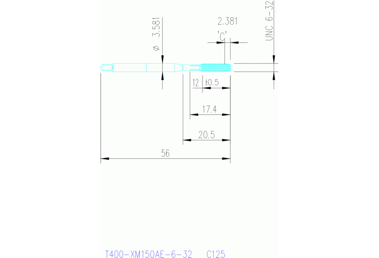 T400-XM150AE-6-32 C125