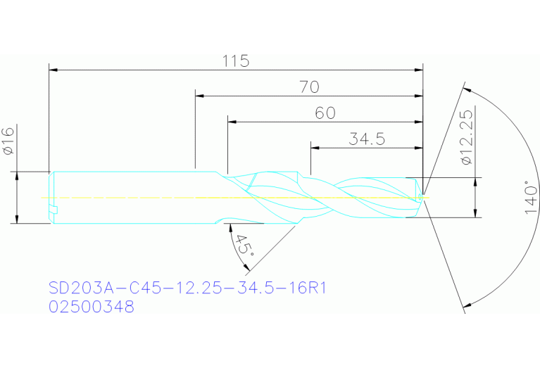 SD203A-C45-12.25-34.5-16R1