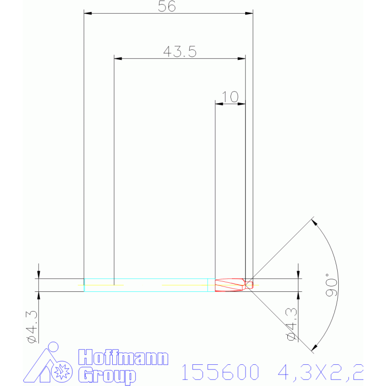 155600 4,3X2,2