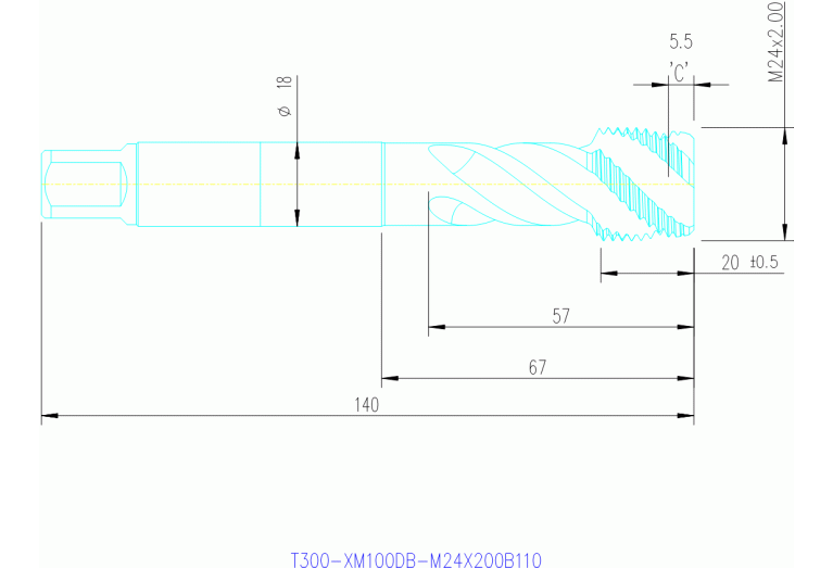 T300-XM100DB-M24X200B150