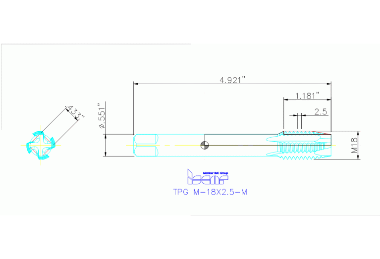 TPG M-18X2.5-M HETI