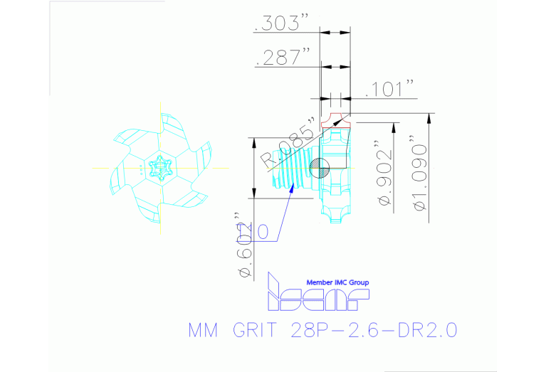 MM GRIT 28P-2.6-DR2.0 IC528