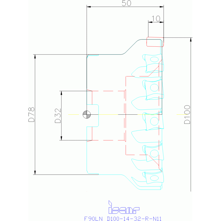 F90LN D100-14-32-R-N11