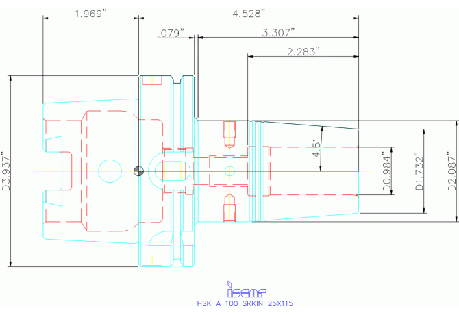 HSK A100 SRKIN25X115