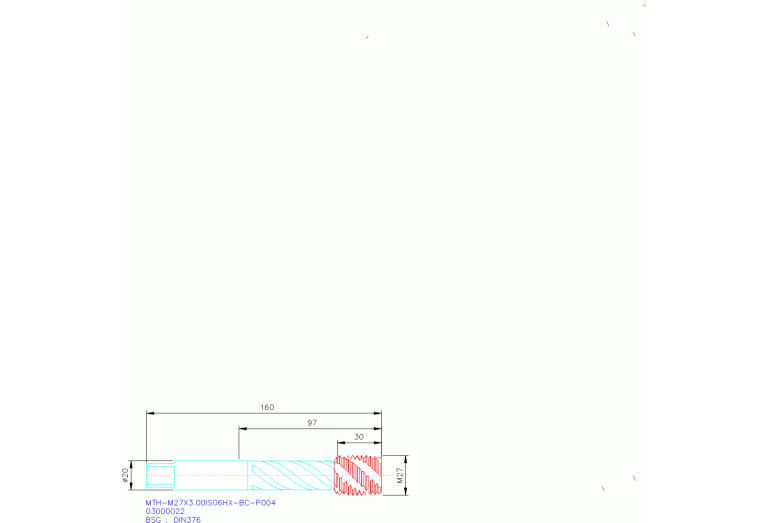 MTH-M27X3.00ISO6HX-BC-P004
