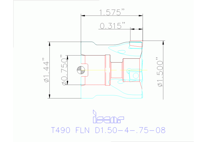 T490 FLN D1.50-4-.75-08
