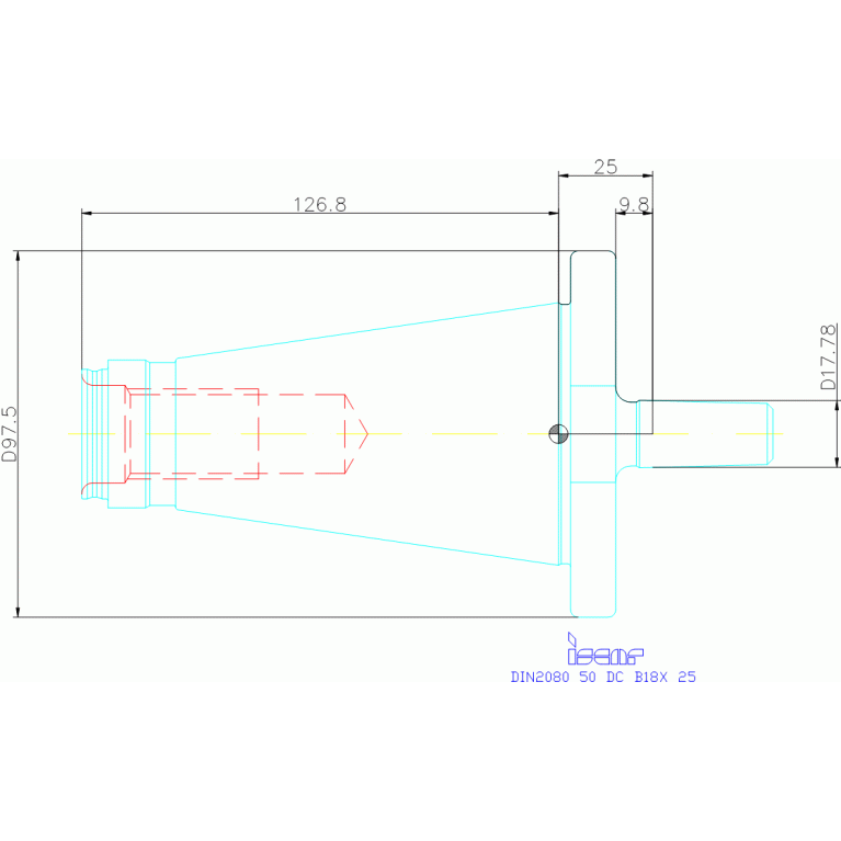 DIN2080 50 DC B18X 25