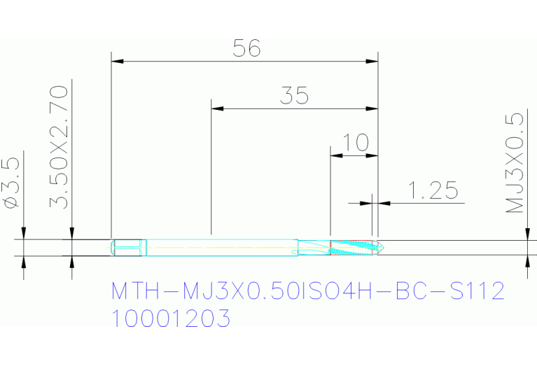 MTH-MJ3X0.50ISO4H-BC-S112