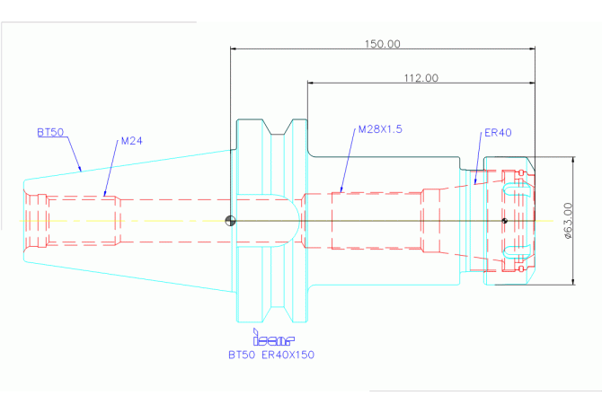 BT50 ER40X150