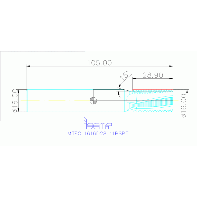 MTEC 1616D28 11BSPT IC908