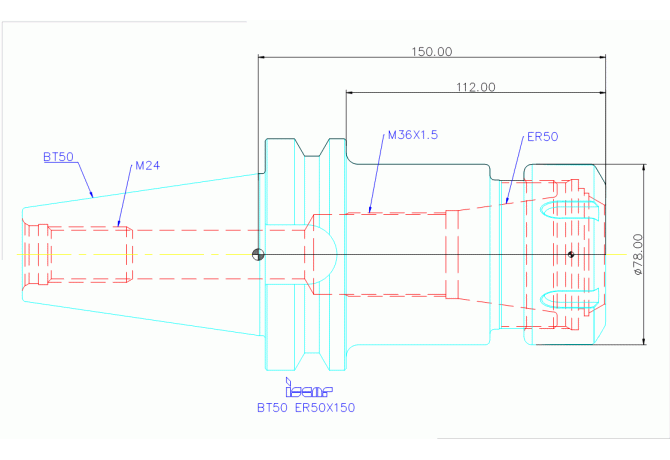 BT50 ER50X150