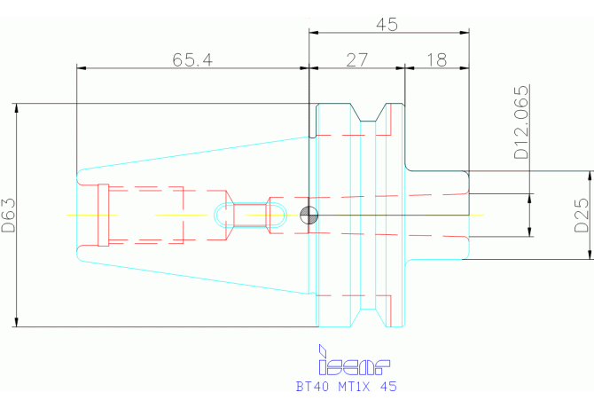 BT40 MT1X 45