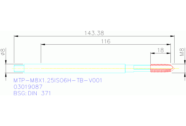 MTP-M8X1.25ISO6H-TB-V001