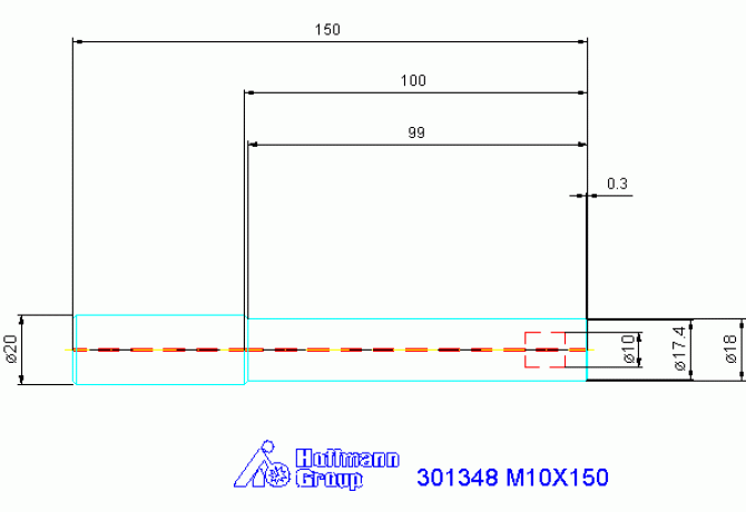 301348 M10X150