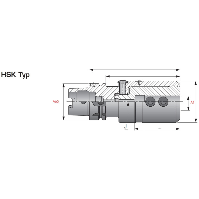 TUNGBORE HSK A 63 EM25