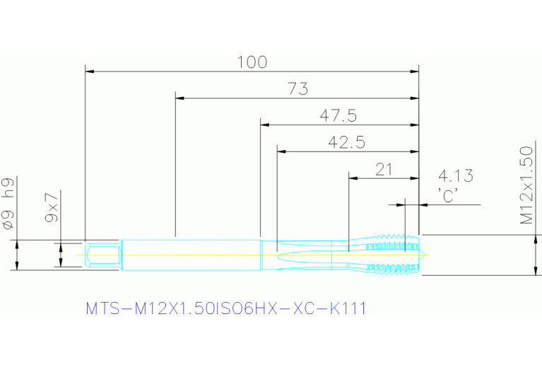 MTS-M12X1.50ISO6HX-XC-K111