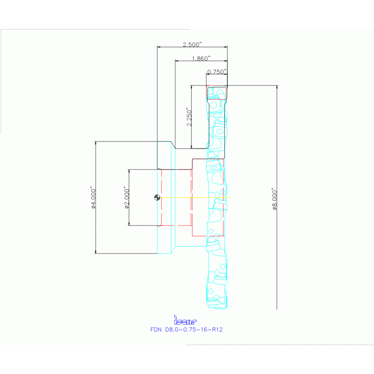 FDN D8.0-0.75-16-R12