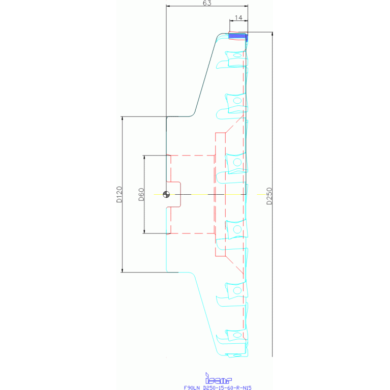 F90LN D250-15-60-R-N15