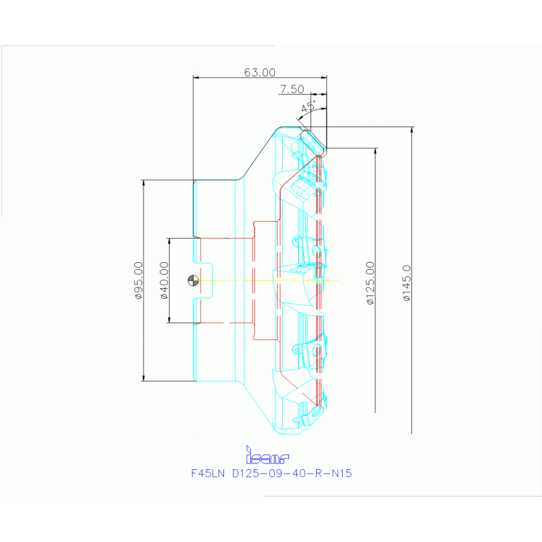 F45LN D125-09-40-R-N15